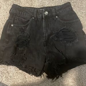 black forever 21 jean shorts